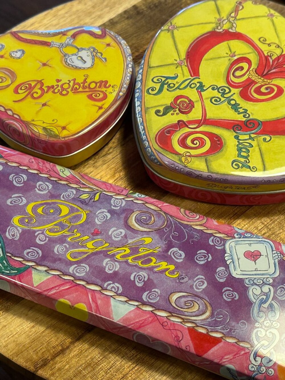 Set of THREE (3) Brighton Jewelry Tins-Empty